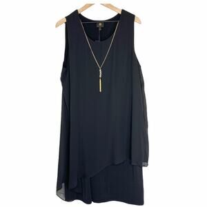 JM collection black dress with necklace size XL